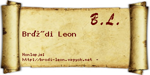 Bródi Leon névjegykártya